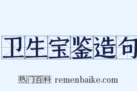 卫生宝鉴造句是什么意思的图片